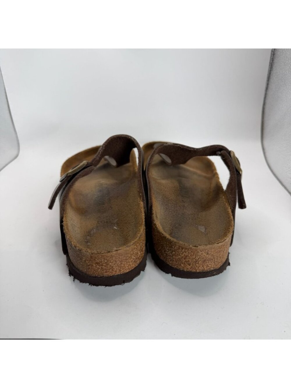Birkenstock Womens Brown Gizeh Sandals Size 39 EU / US 8 Cork Adjustable Strap - Picture 4 of 8